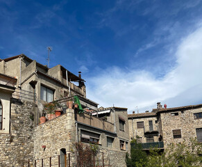 old houses in the village of Europe Medieval region