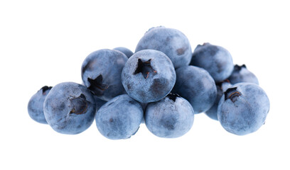 Fresh blueberry isolated on white background. Bilberry or whortleberry. Clipping path.