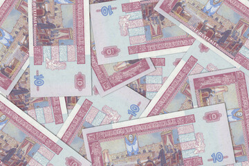 Paper money from Guatemala. Guatemalan quetzal. Close up banknotes from Guatemala. Guatemalan currency 