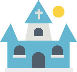 Obraz na płótnie Canvas Christmas church Vector Icon which is suitable for commercial work and easily modify or edit it 