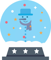 Snowman globe Vector Icon which is suitable for commercial work and easily modify or edit it
