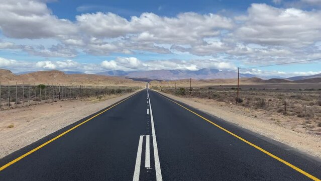 The scenic route R62 between Ladismith and Barrydale in the Western Cape Province of South Africa