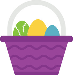 Easter Egg basket Vector Icon which is suitable for commercial work and easily modify or edit it

