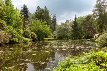 Fotobehang Lake at Leonardslee Gardens, West Sussex, England, UK © Will Perrett