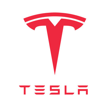Vector silhouettes of Tesla brand cars, repair