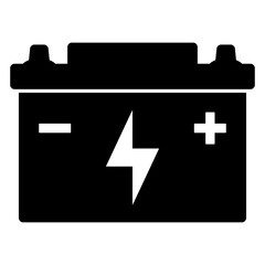 Car battery icon collection. Energy power accumulator. Automotive charge sign. Auto battery symbols isolated on white background. Vector illustration.