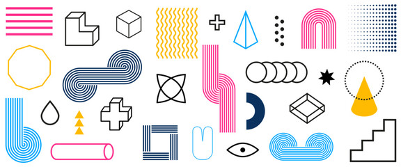 Modern geometric shapes