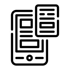 Icon Mobile Phone With Style Outline