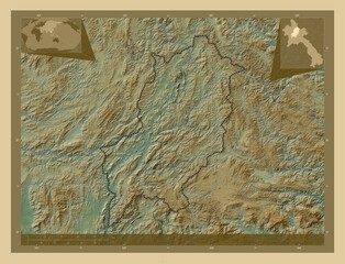 Fototapeta premium Louangphrabang, Laos. Physical. Major cities