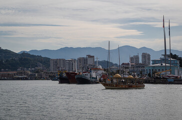 View of Batumi seaport. Batumi, Georgia
