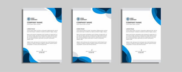 Obraz premium modern corporate letterhead template design