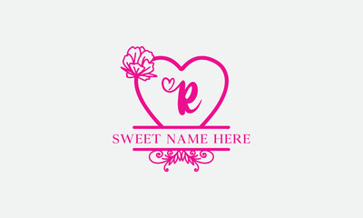 Love logo sign letters with name and valentines day and dating logo vector. love and heart monogram for love romantic passion or wedding day design.
