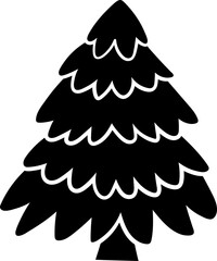 Decorated christmas trees Illustration