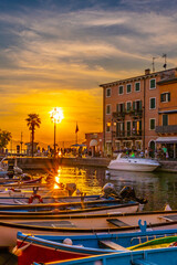 Lazise am Gardasee am Abend