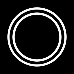 black and white circle icon 