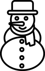 Snowman Vector Icon which is suitable for commercial work and easily modify or edit it
