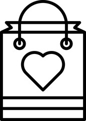  Heart bag Vector Icon which is suitable for commercial work and easily modify or edit it
