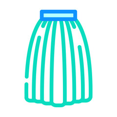 gathered skirt color icon vector. gathered skirt sign. isolated symbol illustration