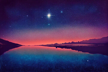 Fototapeta na wymiar macigal night sky with stars