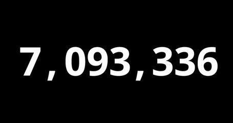 changing and increasing number for counting of social media or statistic