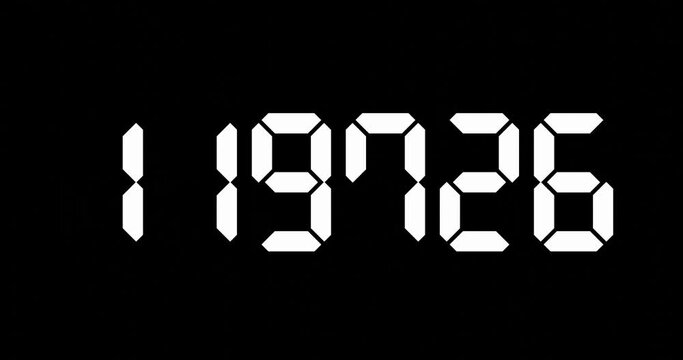 digital LED display with random and fast changing numbers for password or figures