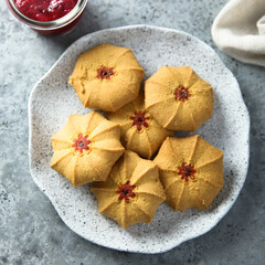 Traditional homemade cookies with jam
