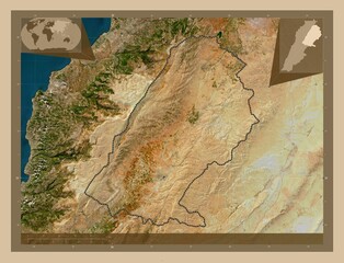 Baalbek-Hermel, Lebanon. Low-res satellite. Major cities
