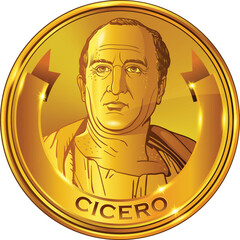 Cicero Gold - obrazy, fototapety, plakaty