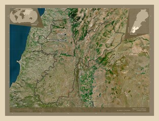Nabatiyeh, Lebanon. High-res satellite. Labelled points of cities