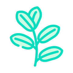 zamioculcas tropical leaf color icon vector. zamioculcas tropical leaf sign. isolated symbol illustration