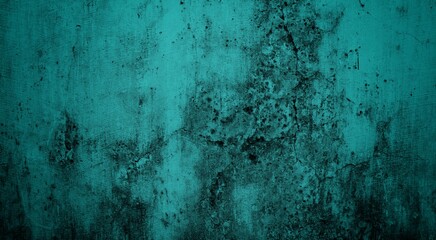 A textured background featuring a deep teal color with a distressed, grunge appearance. The surface shows variations in tone and subtle patterns, creating an abstract and moody aesthetic.