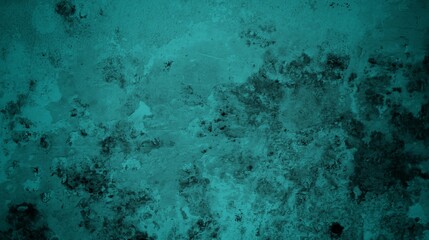 A textured background featuring a deep teal color with a distressed, grunge appearance. The surface shows variations in tone and subtle patterns, creating an abstract and moody aesthetic.