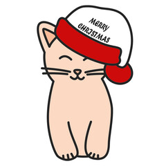 Cute Christmas Cat in the Hat