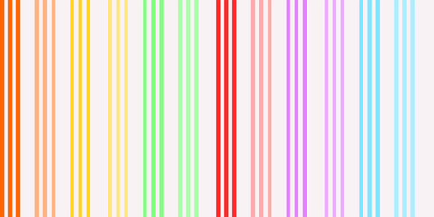 Fototapeta premium Rainbow color of vertical stripes, abstract background. Seamless pattern design. Paper, cloth, fabric, dress, napkin, cover, bed printing, gift, wrap. Matter, alternative, lgbtq, childish, playground.