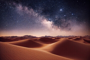 stars above the desert - obrazy, fototapety, plakaty