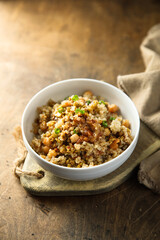 Healthy quinoa pilau with chickpeas