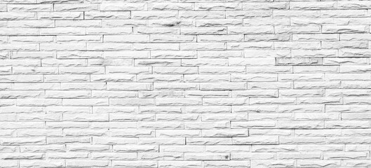 White brick wall background, brick room, interior texture, wall background.