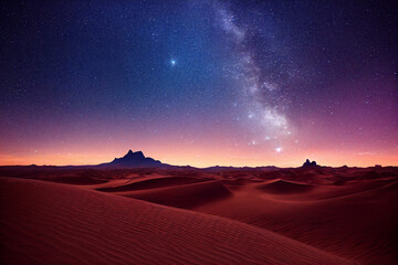 Fototapeta na wymiar stars above the desert