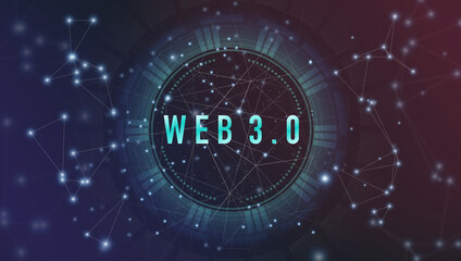 futuristic world with technology web 3.0 abstract illustration technology background.