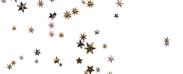 stars background, sparkle lights confetti falling. magic shining Flying christmas stars on night
