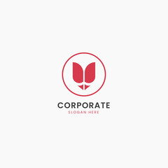 Abstract minimalist logo design template