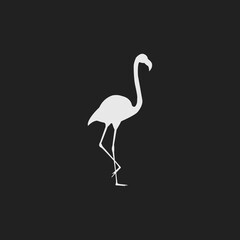 flamingo silhouette illustration sign design