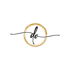 Letter D O Initial Beauty Logo Template