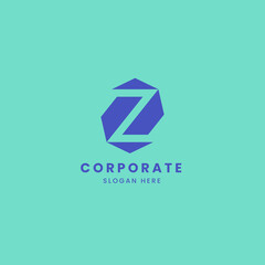 Letter Z minimalist logo design template