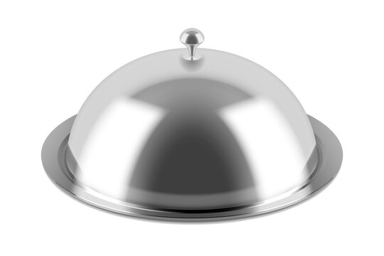 Restaurant cloche with closed lid, PNG isolated on transparent background