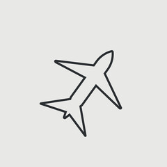 Aeroplane vector icon illustration sign