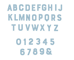 Green Alphabet Letters, Numerals, Numbers font