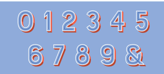 3d Numerals, Numbers font