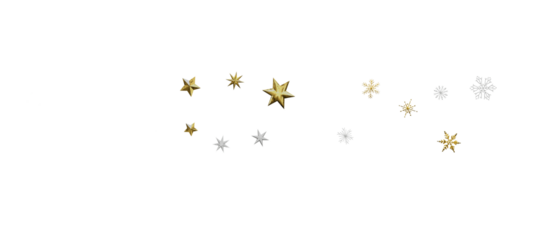 Snowflakes and bokeh lights on the blue Merry Christmas background. 3D render