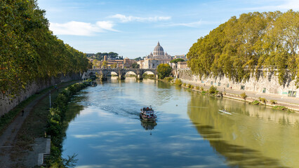 Fototapeta na wymiar Beautiful cityscape in Rome on October 2022